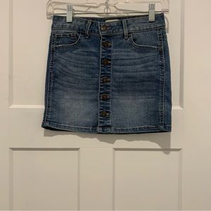 SO Girls Jean Skirt Button Front - Size 12